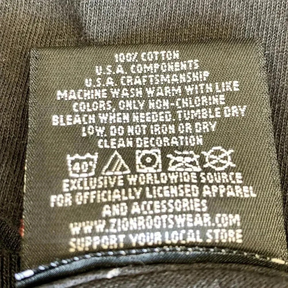 Bob Marley 2007 Lion Head Zion Rootswear Short Sleeve Tee Shirt Size 1X Black - Picture 12 of 12